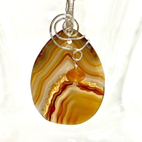 HANDMADE Stone Hand Wrapped Pendant - Picture 5 of 10